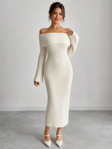 White Bardot Bodycon