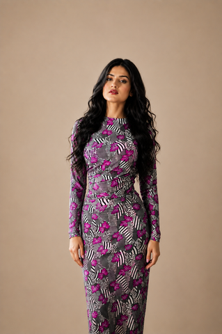 WILD ORCHID VIBE BODYCON