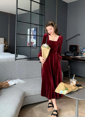 MIDNIGHT VELVET FROCK