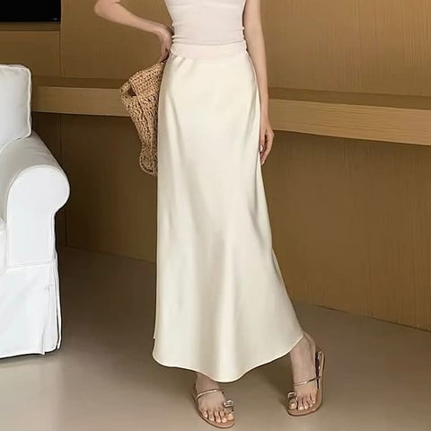 Vanilla Bean Satin Skirt